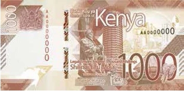 neuer 1000-Shilling Schein Kenia